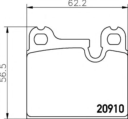 Комплект тормозных колодок, дисковый тормоз HELLA PAGID 8DB 355 008-111