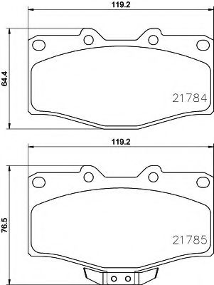 Комплект тормозных колодок, дисковый тормоз HELLA PAGID 8DB 355 009-471