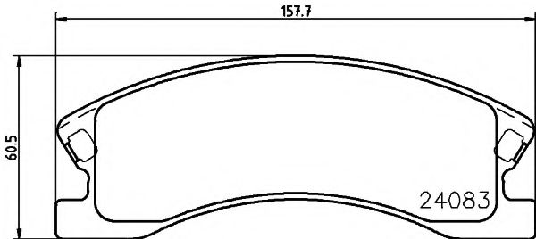 Комплект тормозных колодок, дисковый тормоз HELLA PAGID 8DB 355 011-541