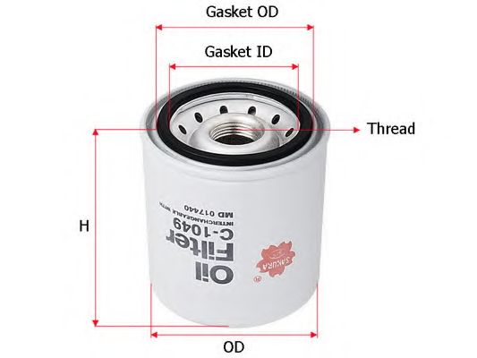 Масляный фильтр SAKURA  Automotive C-1049