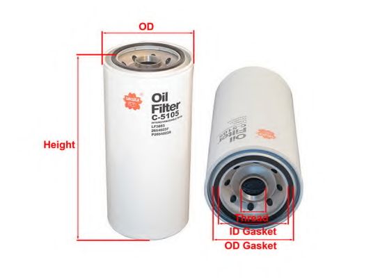 Масляный фильтр SAKURA  Automotive C-5105