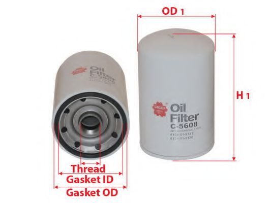 Масляный фильтр SAKURA  Automotive C-5608