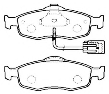 Комплект тормозных колодок, дисковый тормоз ASVA AKD-1012