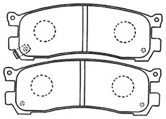 Комплект тормозных колодок, дисковый тормоз ASVA AKD-5290