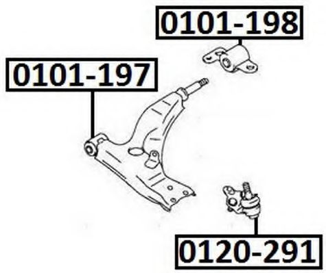 Подвеска, рычаг независимой подвески колеса ASVA 0101-197