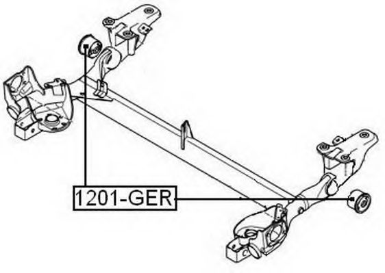 Подвеска, рычаг независимой подвески колеса ASVA 1201-GER