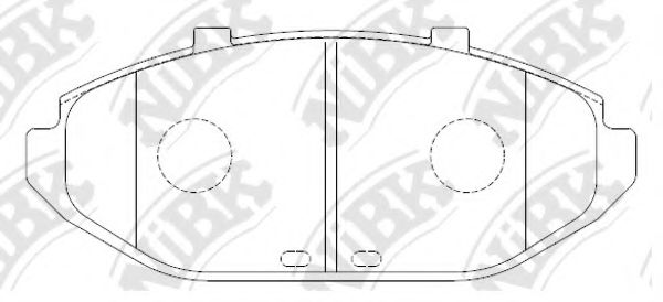 Комплект тормозных колодок, дисковый тормоз NiBK PN0411