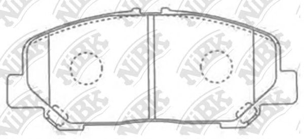 Комплект тормозных колодок, дисковый тормоз NiBK PN1527