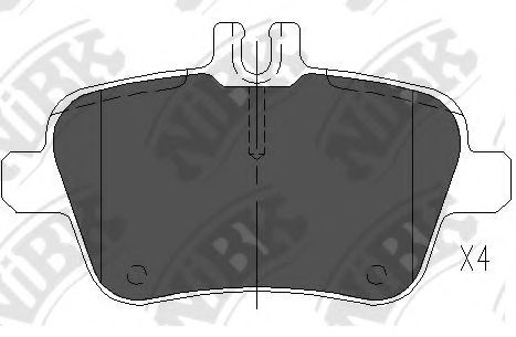 Комплект тормозных колодок, дисковый тормоз NiBK PN31010