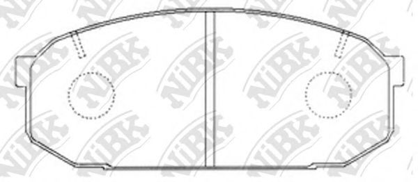 Комплект тормозных колодок, дисковый тормоз NiBK PN5300