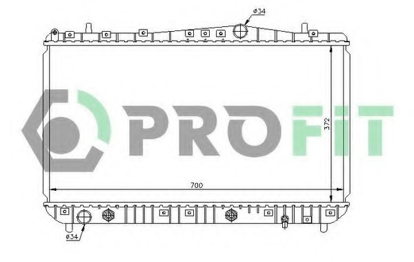 Радиатор, охлаждение двигателя PROFIT PR 1704A2