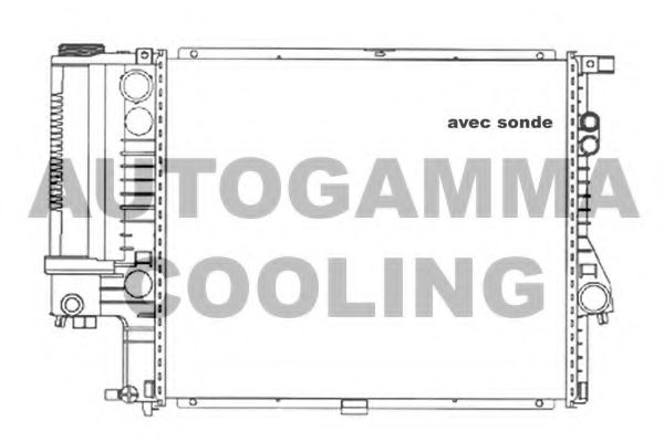 Радиатор, охлаждение двигателя AUTOGAMMA 101361