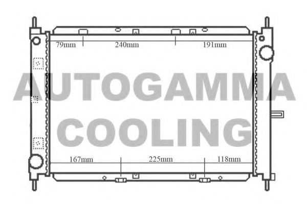 Радиатор, охлаждение двигателя AUTOGAMMA 104551