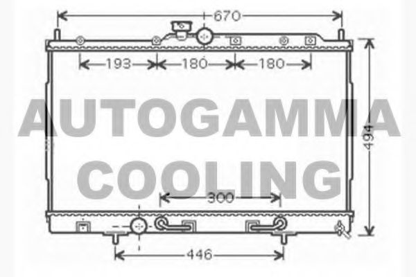 Радиатор, охлаждение двигателя AUTOGAMMA 104604