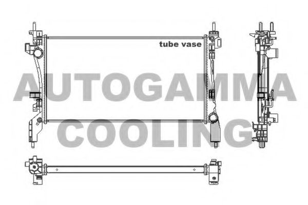 Радиатор, охлаждение двигателя AUTOGAMMA 105440