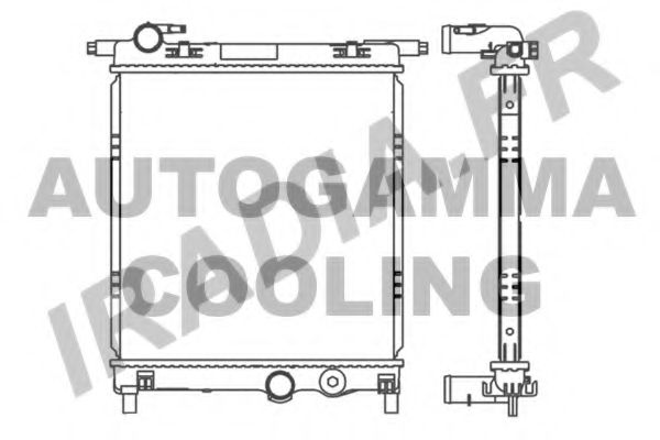 Радиатор, охлаждение двигателя AUTOGAMMA 107107
