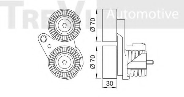 Натяжная планка, поликлиновой ремень TREVI AUTOMOTIVE TA2051