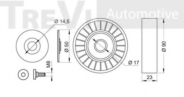 Натяжной ролик, ремень ГРМ BERTOLOTTI 56763