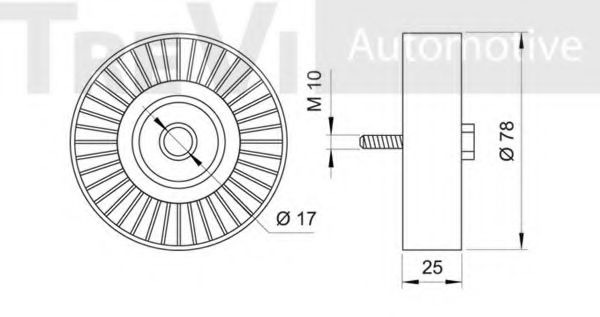 Паразитный / ведущий ролик, поликлиновой ремень TREVI AUTOMOTIVE 575160