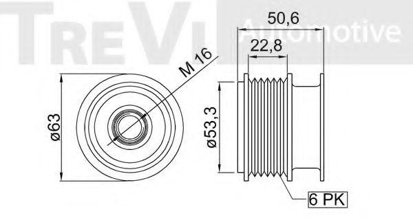 Механизм свободного хода генератора BERTOLOTTI 106140