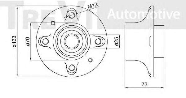Комплект подшипника ступицы колеса TREVI AUTOMOTIVE 41472