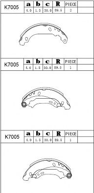 Комплект тормозных колодок ASIMCO K7005