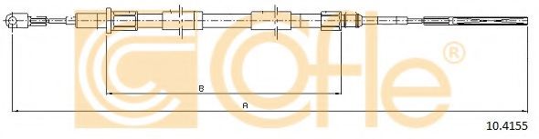 Трос, стояночная тормозная система COFLE 10.4155