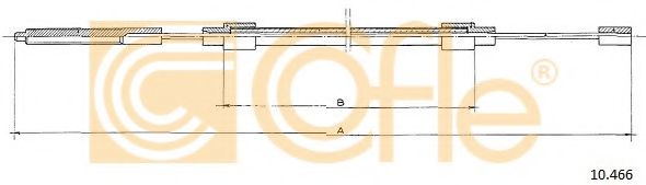 Трос, стояночная тормозная система COFLE 10.466