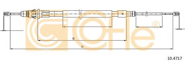 Трос, стояночная тормозная система COFLE 10.4717