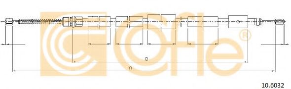 Трос, стояночная тормозная система COFLE 10.6032
