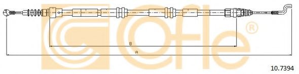 Трос, стояночная тормозная система COFLE 10.7394