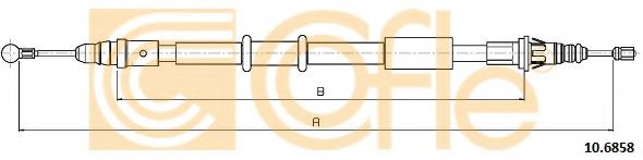 Трос, стояночная тормозная система COFLE 10.6858