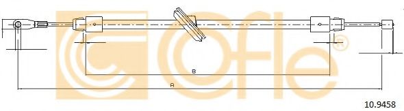 Трос, стояночная тормозная система COFLE 10.9458