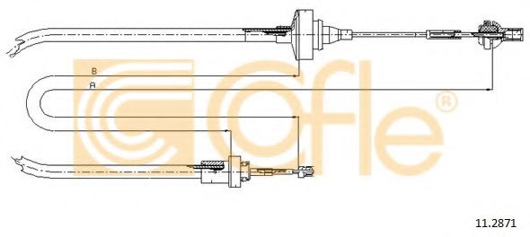 Трос, управление сцеплением COFLE 11.2871
