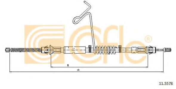 Трос, стояночная тормозная система COFLE 11.5578