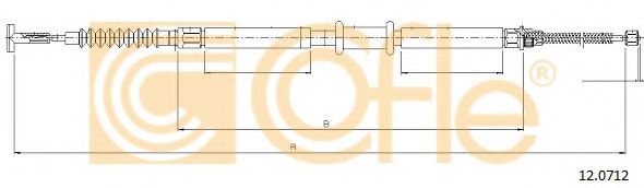 Трос, стояночная тормозная система COFLE 12.0712