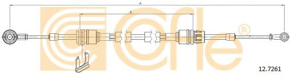 Трос, ступенчатая коробка передач COFLE 12.7261