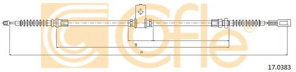 Трос, стояночная тормозная система COFLE 17.0383
