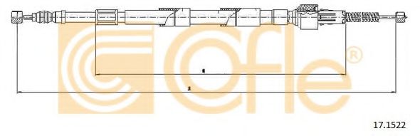 Трос, стояночная тормозная система COFLE 17.1522