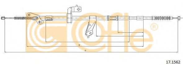 Трос, стояночная тормозная система COFLE 17.1562