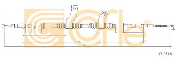 Трос, стояночная тормозная система COFLE 17.3516
