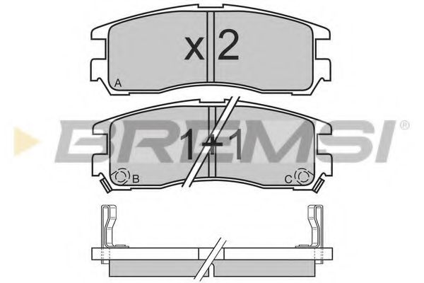Комплект тормозных колодок, дисковый тормоз BREMSI BP2428