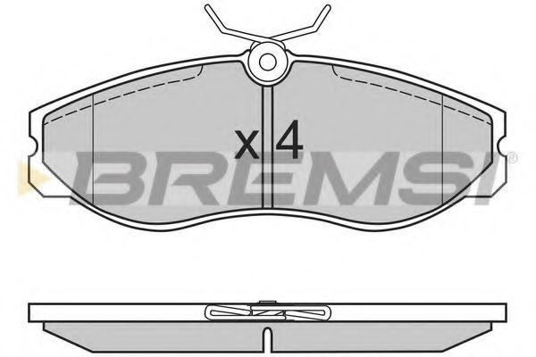 Комплект тормозных колодок, дисковый тормоз BREMSI BP2624