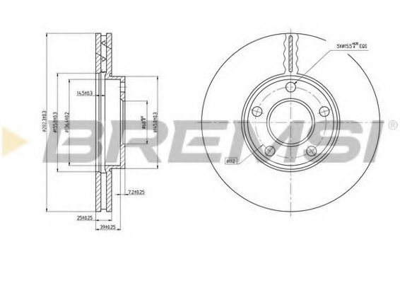 Тормозной диск BREMSI DBB014V