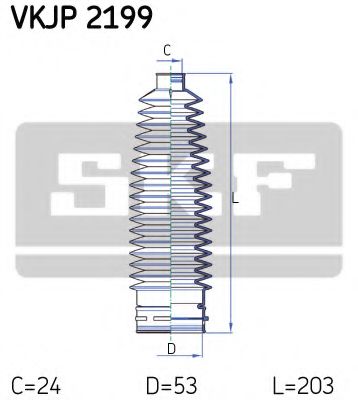 Комплект пылника, рулевое управление SKF VKJP 2199