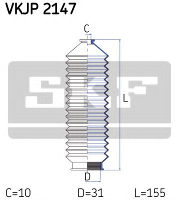 Комплект пылника, рулевое управление SKF VKJP 2147