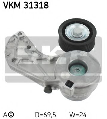 Натяжной ролик, поликлиновой  ремень SKF VKM 31318