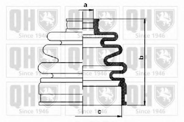Комплект пылника, приводной вал QUINTON HAZELL QJB1142