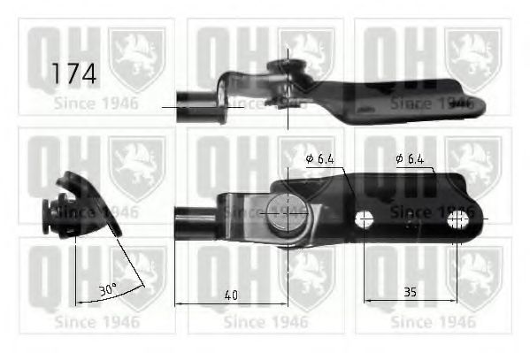 Газовая пружина, крышка багажник QUINTON HAZELL QTS840287