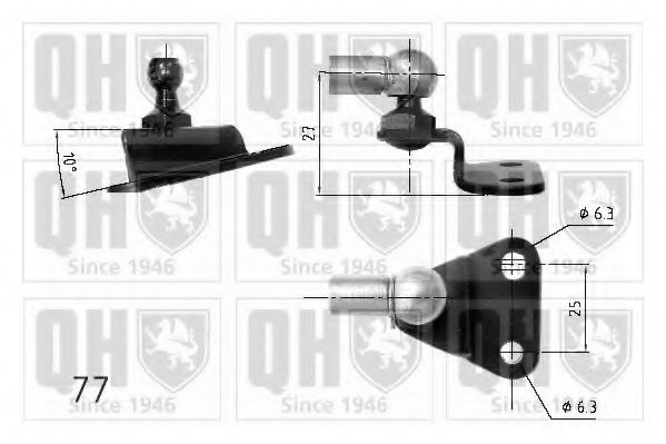 Газовая пружина, крышка багажник QUINTON HAZELL QTS840206